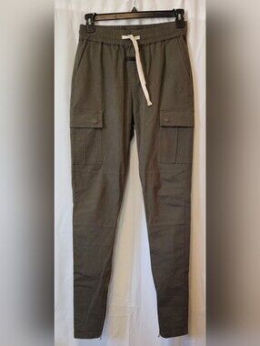 Men's Slim-fit Cargo Olive Green Jogger W/Ankle Zips By Black Brand M (30x33)